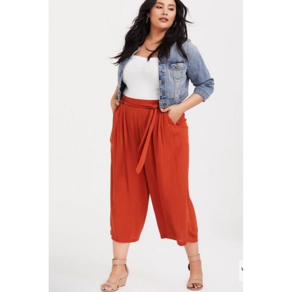 NWT Torrid Terracotta Guaze Wide Leg Pant Size Large/12